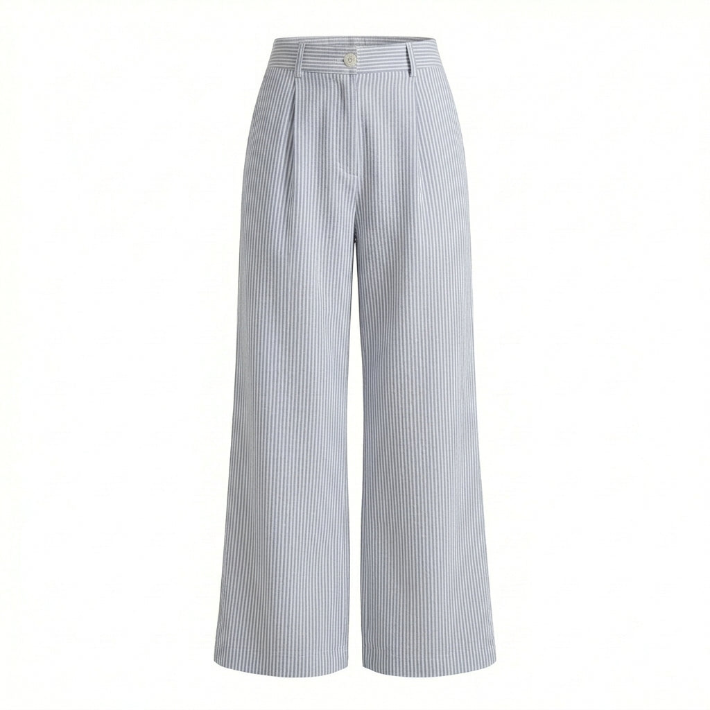 Poppy Pants Blue and White Stripe