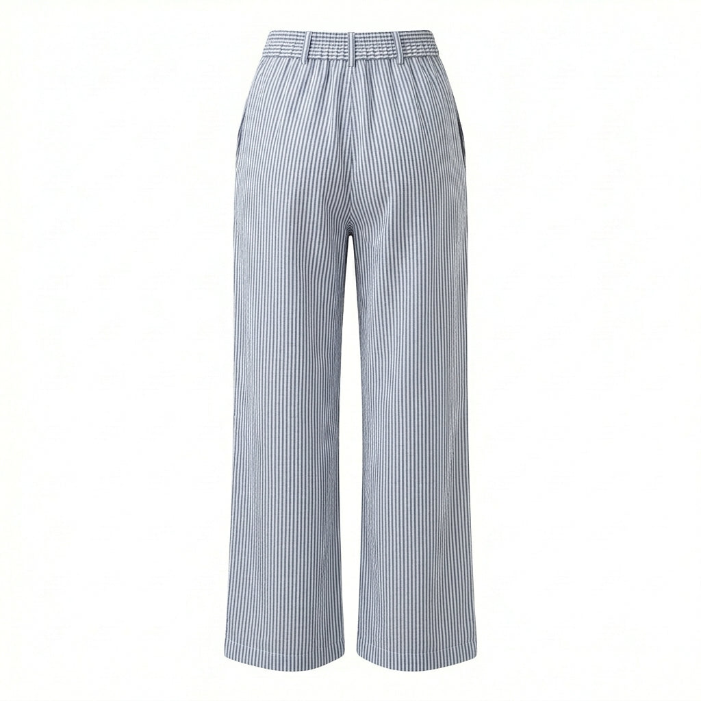 Poppy Pants Blue and White Stripe