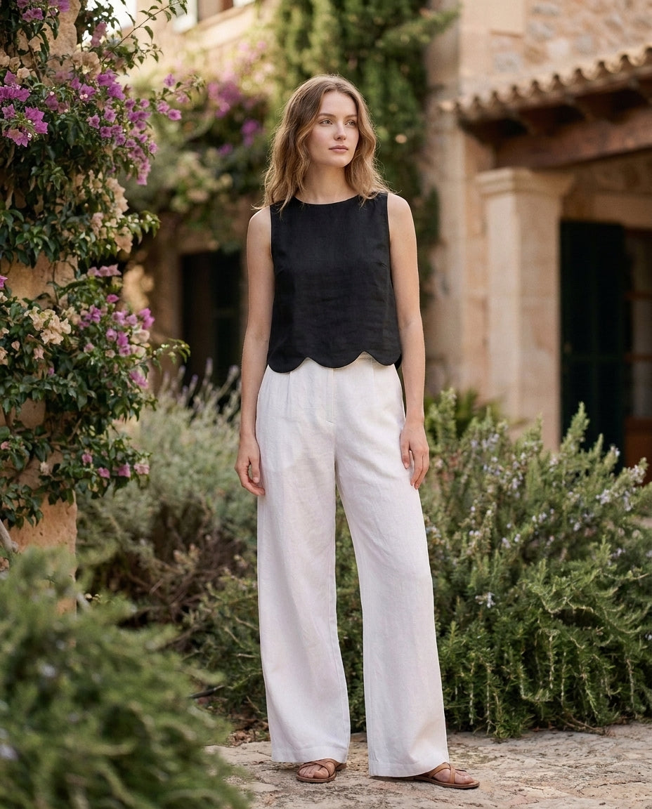 Daisy Top Black