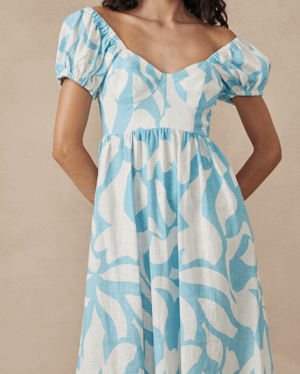 Lavender Dress Blue Wave - Size: XS, L