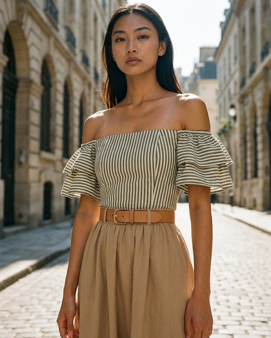 Storm Crop Green Stripe
