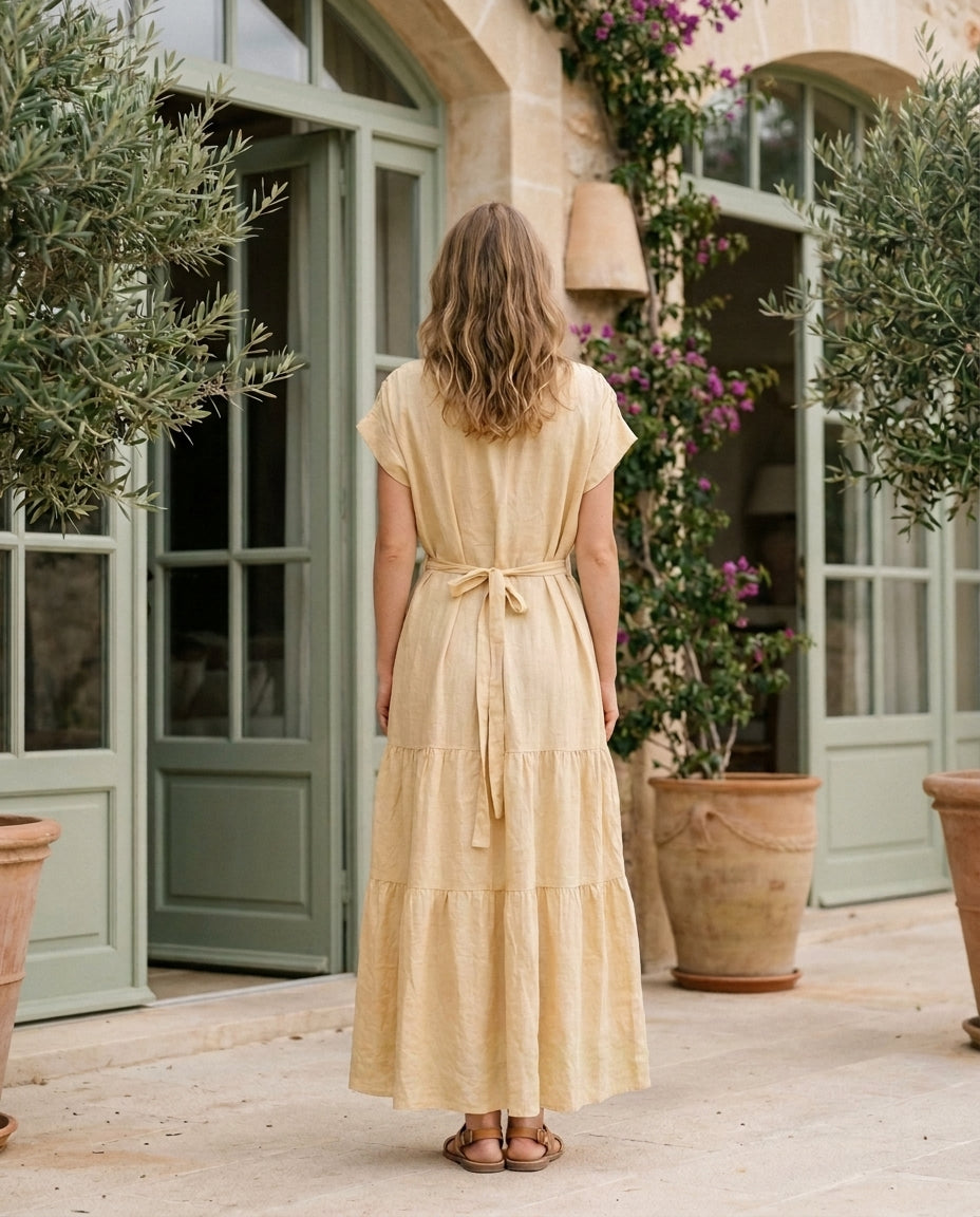 Sammy Dress Gold (Pockets)