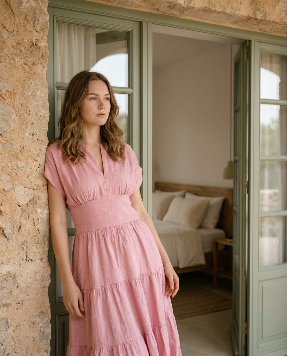 Sammy Dress Pink (Pockets)