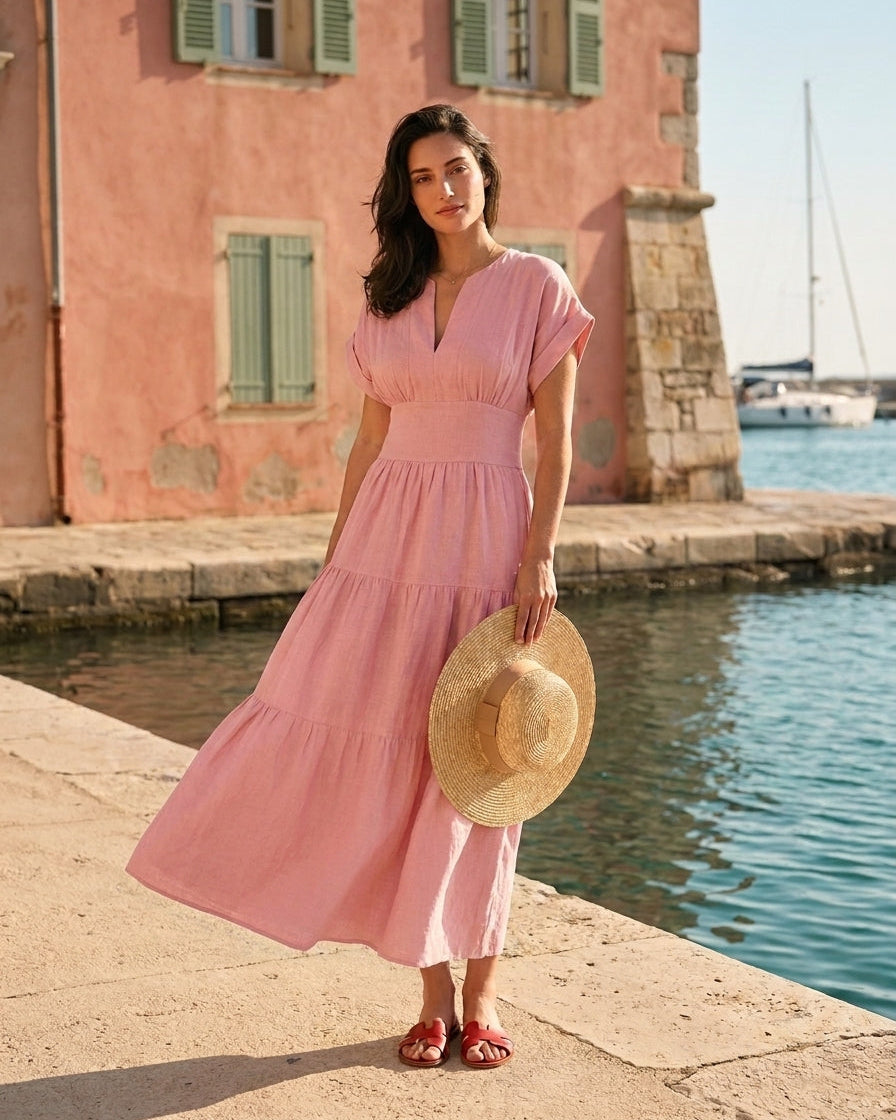 Sammy Dress Pink (Pockets)