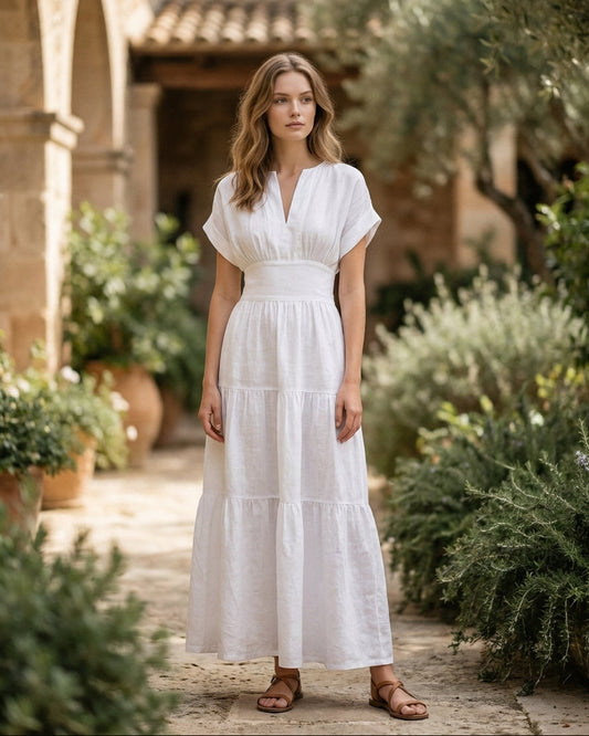 Sammy Dress White (Pockets)