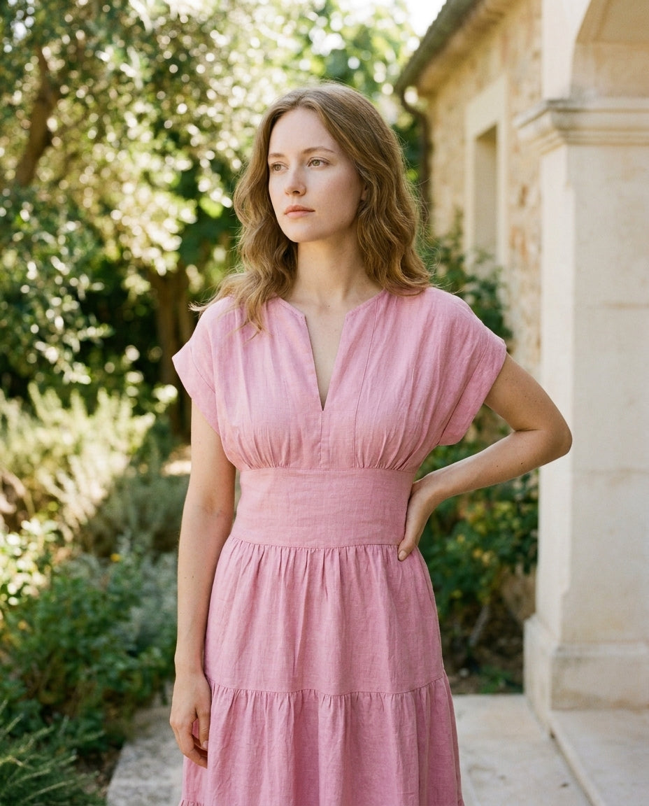 Sammy Dress Pink (Pockets)
