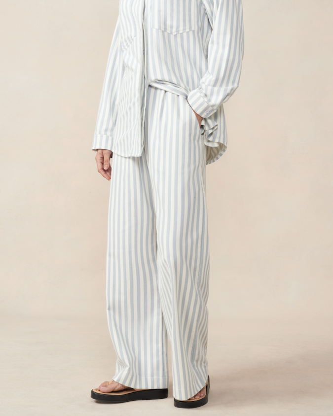 Poppy Pants Blue Stripe Sample - Size: S