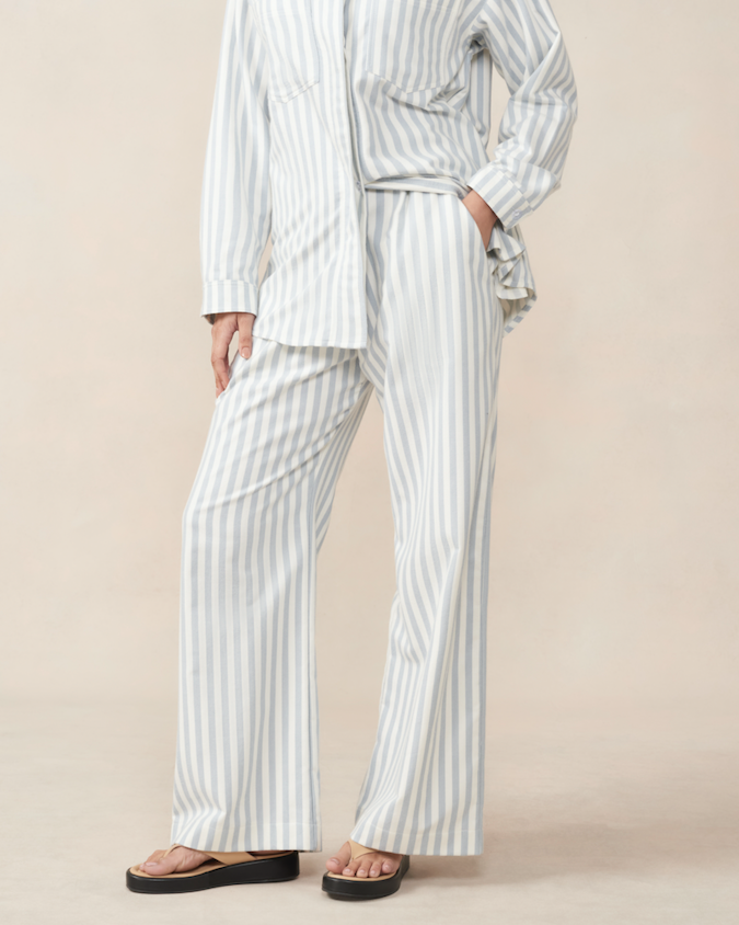 Poppy Pants Blue Stripe Sample - Size: S