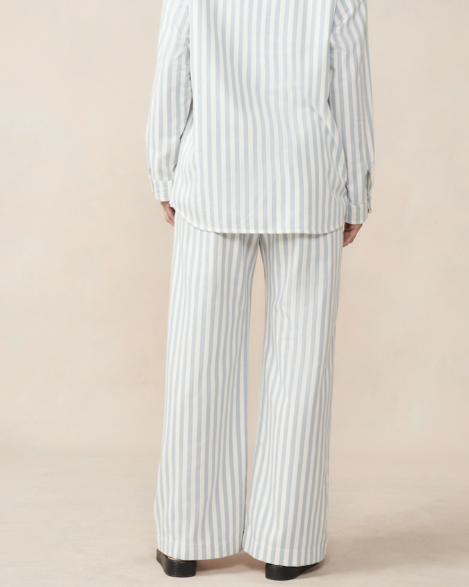 Poppy Pants Blue Stripe Sample - Size: S