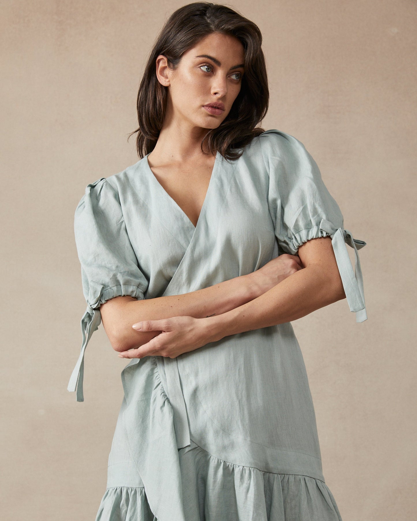 Stevie Wrap Dress Sage