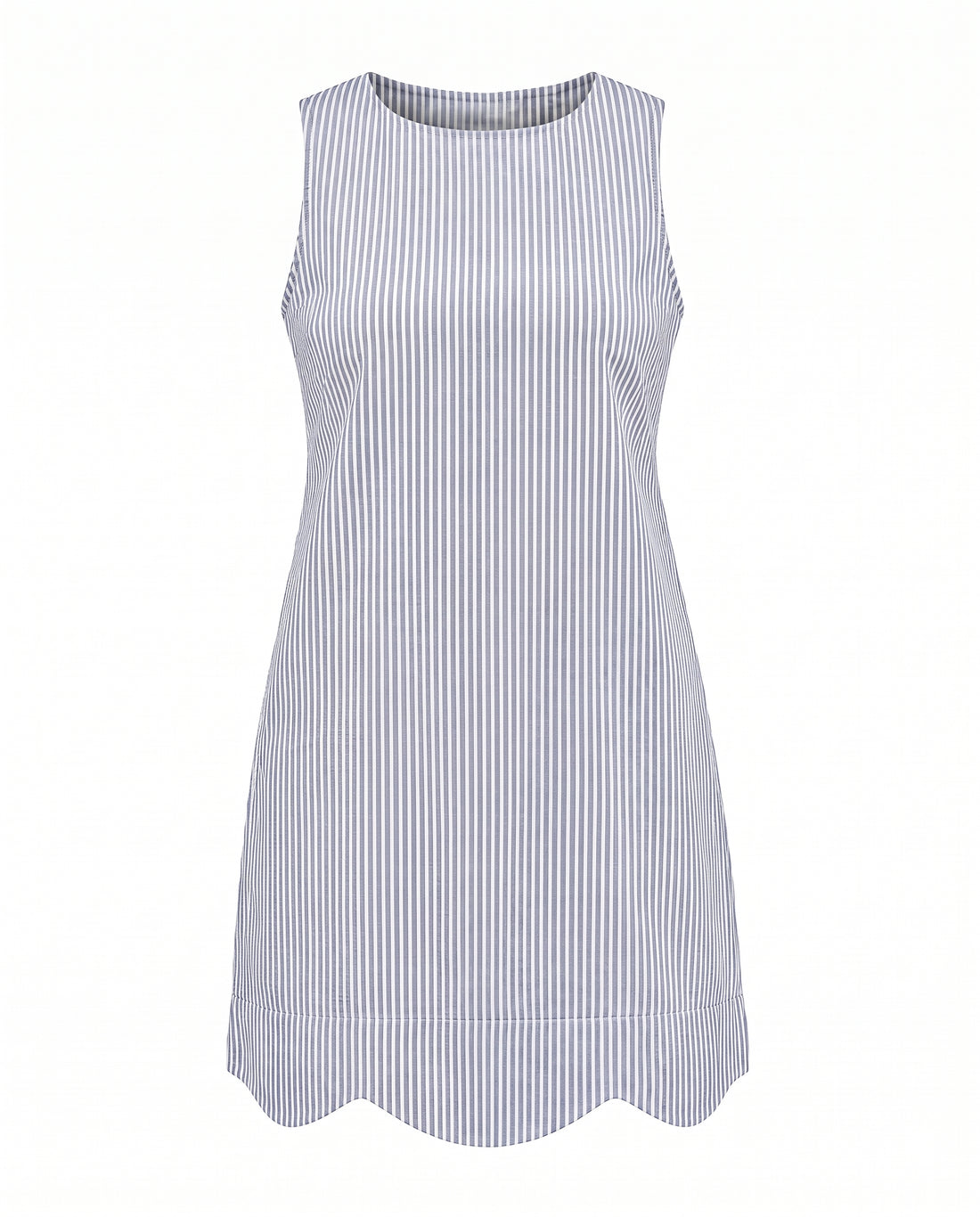 Daisy Dress Blue and White Stripe