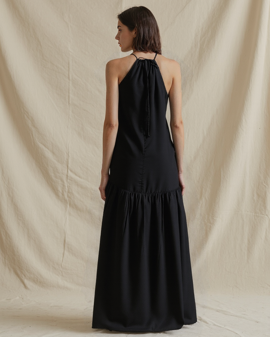 Rose Dress Black