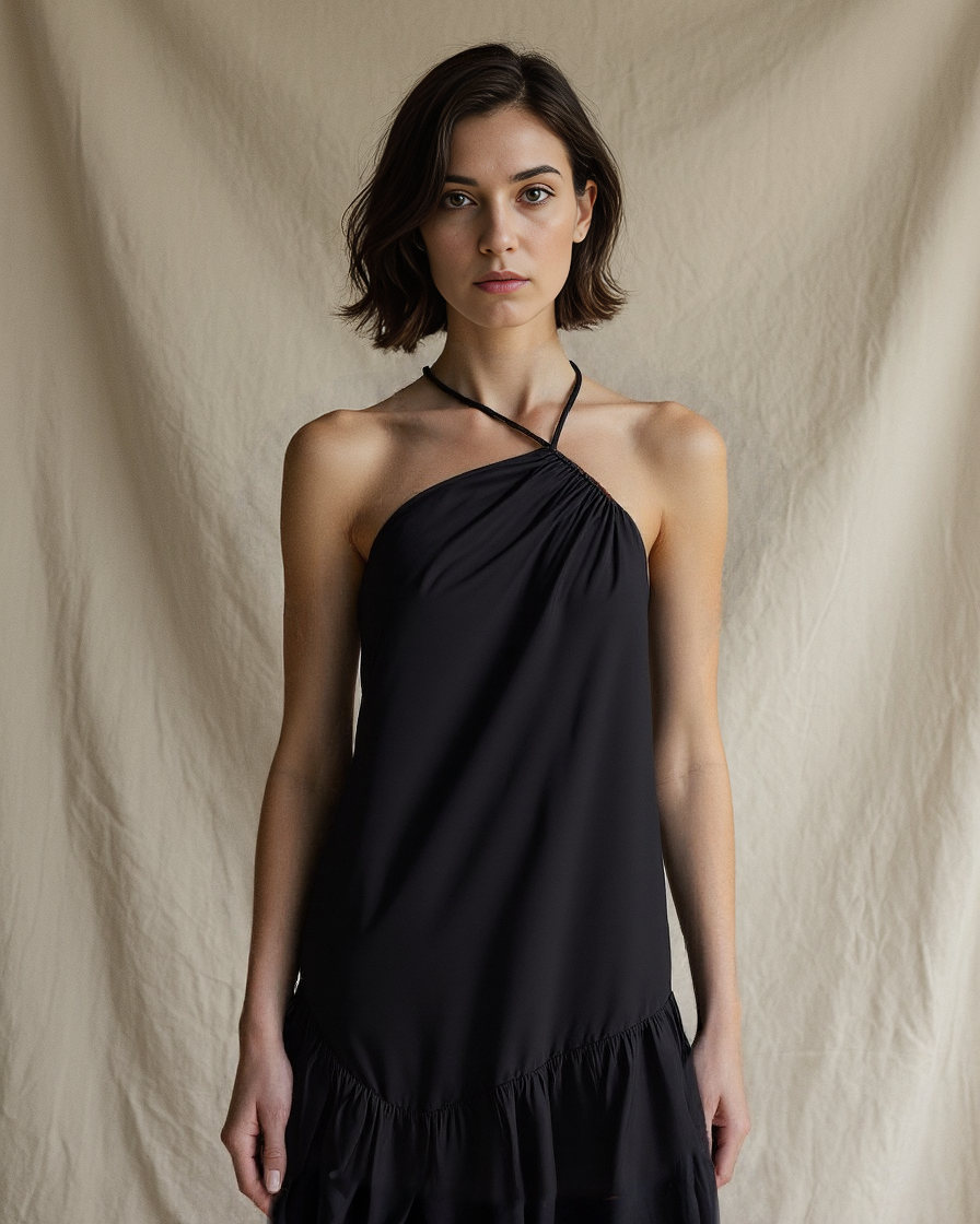 Rose Dress Black