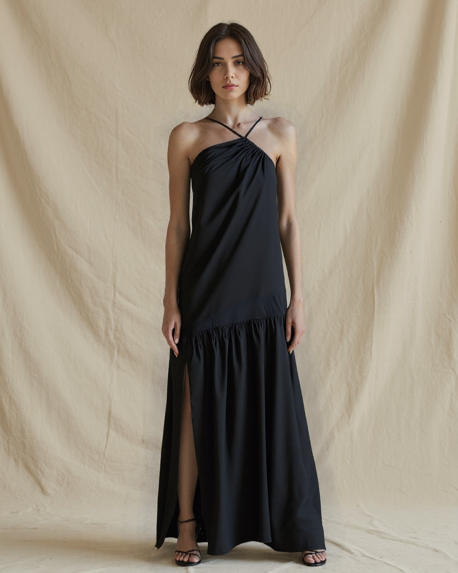 Rose Dress Black