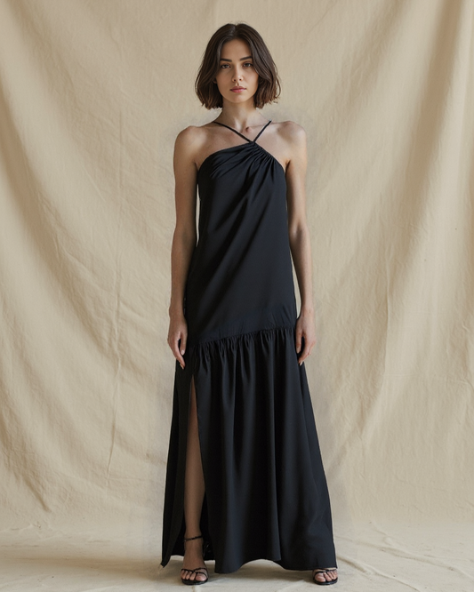 Rose Dress Black