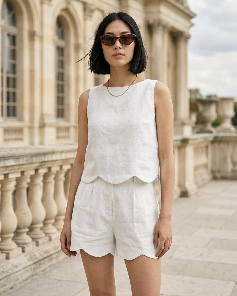 Daisy Shorts White